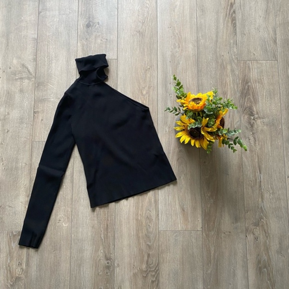 ZARA‎ BLACK OFF-THE-SHOULDER TOP | SZ M